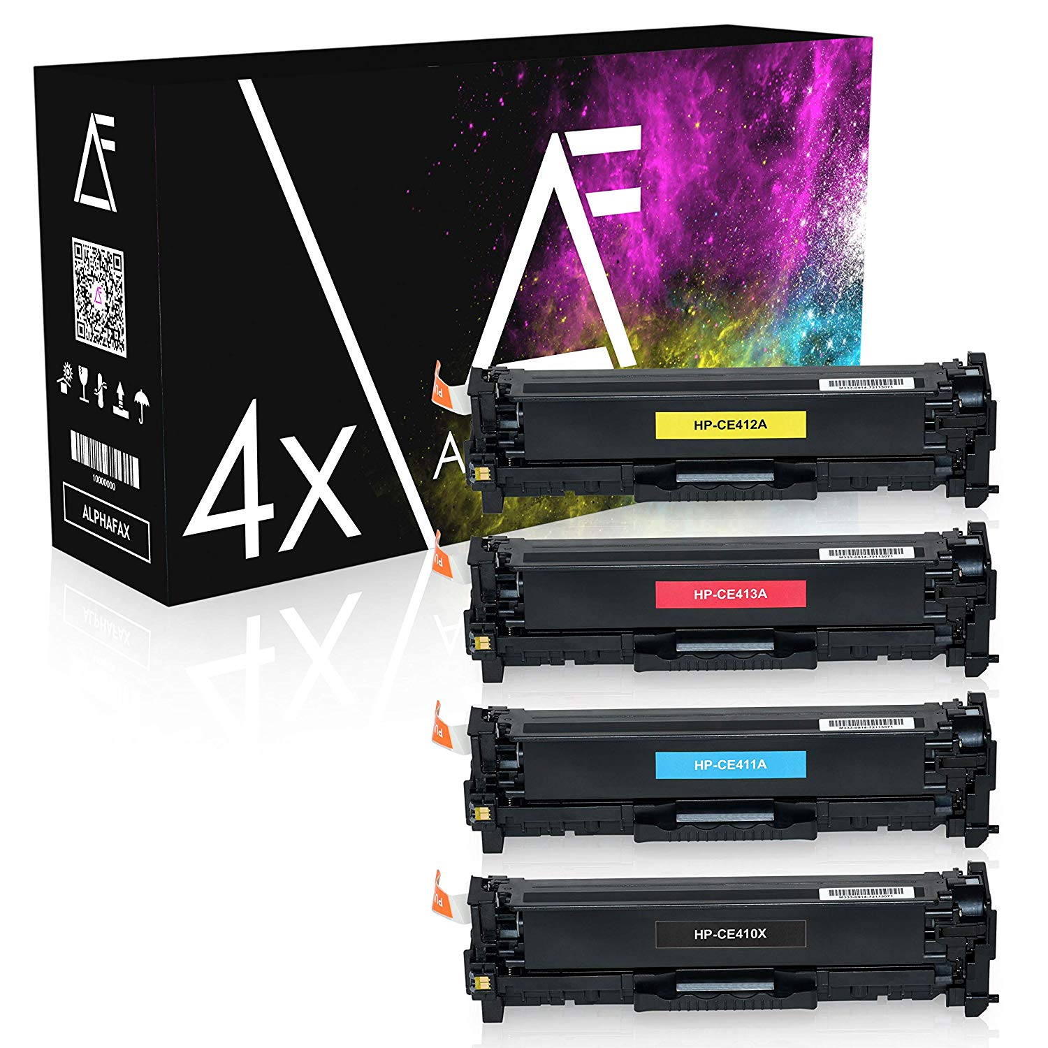 AlphaFax 4 Toner für HP CE410X CE411A-CE413A 1-1-1-1