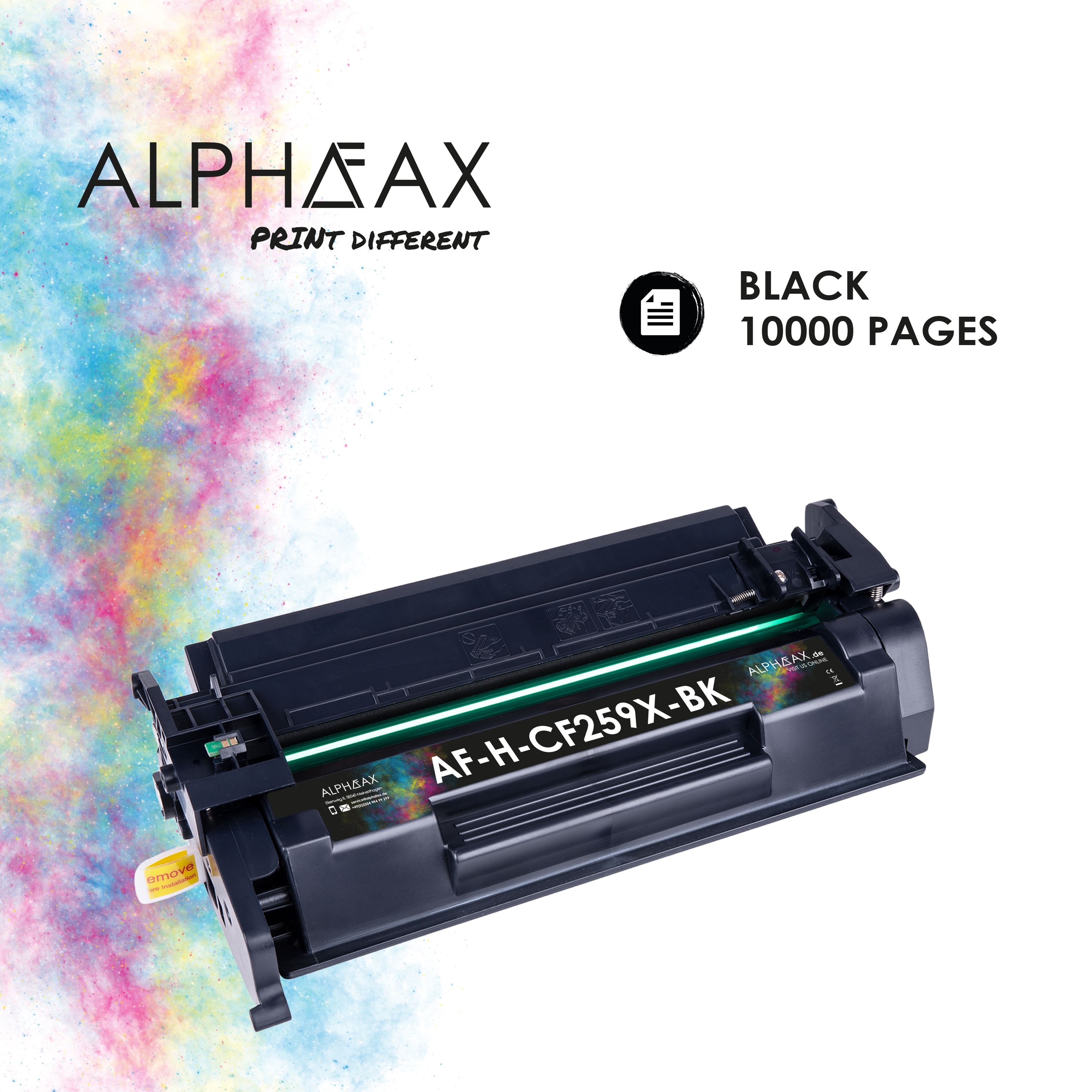 Alphafax Toner mit CHIP kompatibel für HP LaserJet Pro M404dn M404dw CF259X 59X Schwarz  10.000 Seiten